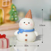 5pcs Christmas Micro Landscape Snowscape Decoration Accessories Christmas Resin Ornament, Style: No.6 Blue Scarf Snowman