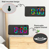 TS-8201 LED Digital Mirror Alarm Clock Big Screen Dual USB Desktop Table Clock, Color: White Shell Red Light