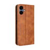 For Samsung Galaxy A06 5G Magnetic Buckle Retro Texture Leather Phone Case(Brown)