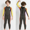 DIVE&SAIL WS-18816 Children Diving Suit One-piece Long-sleeved Swimsuit Sunscreen Hot Spring Surfing Suit, Size:L(Army Green Yellow Sleeves)