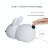 Silicone Rabbit LED Night Light USB Charging Dual-Tone Light Pat Light