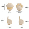 5 PCS Children Silicone Table Anti-Collision Protection Corners Guard(Claw Back Apricot)