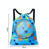 Wet And Dry Separation Waterproof Drawstring Shoulder Beach Swimming Bag For Children Blue S