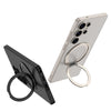 For Samsung Galaxy S23 Ultra 5G Frosted Skin-feel Magnetic Rotating Holder Phone Case, Not Included Pen(Gray)