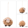 Christmas Tree Wooden Lambskin Lamb Pendant Holiday Decorations(Red)