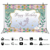 120 x 80cm Mermaid Happy Birthday Photography Background Cloth(12101996)