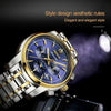 JIN SHI DUN 8750 Men Fashion Waterproof Luminous Mechanical Watch(Silver White)