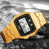 SKMEI 1952 Resin Mirror ABS Case Waterproof Electronic Watch(Black PU belt)