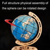 Wooden Puzzle Toy 3D Puzzle Assembly Box DIY Gift Desktop Ornaments, Style: Blue Ball Ornament
