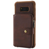 For Galaxy S8 Plus Zipper Shockproof Protective Case with Card Slots & Bracket & Photo Holder & Wallet Function(Coffee)