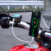 WUPP ZH-1422A1 DC12-24V Motorcycle Square Dual USB Fast Charging Charger with Switch + Voltmeter + Integrated SAE Socket