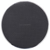 10W QI Plaid Pattern Round Metal Wireless Charger (Black)