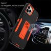 For iPhone 12 Pro Max Magnetic Holder Phone Case(Red + Black)