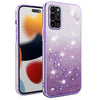 For Samsung Galaxy S20+ Gradient Glitter Flower All-inclusive Phone Case(Purple)