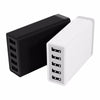 XBX09 40W 5V 8A 5 USB Ports Quick Charger Travel Charger, EU Plug(White)
