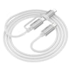hoco U134 Type-C / USB-C to Type-C / USB-C + 8 Pin 2 in 1 Braided Fast Charging Data Cable, Length:1.2m(Dark Blue)