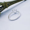 Fashion Heart Shaped Wedding Ring for Woman White(5)