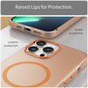 For iPhone 12 Pro Max MagSafe Frosted Translucent TPU + PC Full Coverage Phone Case(Orange)