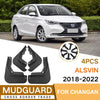 For Changan Alsvin 2018-2022 4pcs/Set Car Auto Soft Plastic Splash Flaps Fender Guard