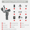 MOZA AirCross 3 Professional 3 Axis Handheld Anti-shake Gimbal Stabilizer for DSLR Camera, Load: 3.2kg, with Handbag (Black)