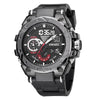 SMAEL 8060 Waterproof Sports Alloy Men Watch Luminous Display HD Mirror Watch(Black)