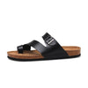 Couple Cork Slippers Men Summer Flip-flops Beach Sandals, Size: 43(Black)