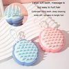 Children Silicone Shampoo Brush Scalp Massage Comb Hangable Hair Washing Comb(Blue)