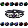 Twelve Constellations Multilayer Beaded Cowhide Bracelet, Style: Sagittarius Ordinary
