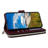 For Samsung Galaxy S24+ 5G Nine-card Slots Zipper Wallet Bag Leather Phone Case(Wine Red)