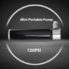 Manual Mini Portable Bicycle Aluminum Alloy Pump + Plastic glue-free tire patch + Tire lever (Black)