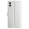 For Samsung Galaxy A06 4G Silk Texture Horizontal Flip Leather Phone Case(Silver)