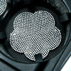 Car-mounted Diamond-filled Plum Blossom Decorated PVC Water Coaster(White)