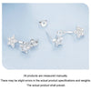 S925 Sterling Silver Platinum Plated Five-pointed Star Earrings(BSE996)