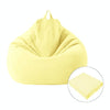 Lazy Sofa Bean Bag Chair Fabric Cover, Size: 80x90cm(Light Yellow)