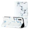 For Samsung Galaxy A06 4G Colored Drawing Marble Pattern Leather Phone Case(White Marble)