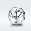 S925 Sterling Silver Twelve Constellation Beaded DIY Bracelet Accessories Jewelry Silver Beads, Style:Aquarius