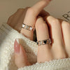 Light Luxury Cat Eye Stone Open Adjustable Ring, Specification:J2303