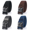 AWMN Outdoor Men Versatile Buckle Elastic Belt, Length: 120cm(Coffee)