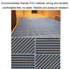 30x30cm Bathroom Floor Mats Non-slip Hydrophobic PVC Hollow Dirt-resistant Foot Mats(Light Blue)