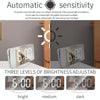 TS-8201 LED Digital Mirror Alarm Clock Big Screen Dual USB Desktop Table Clock, Color: White Shell Red Light