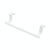 No-Punch Stainless Steel Over Door Towel Rack Cabinet Door Rag Hanging Holder, Length: 23.5cm White