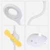 WS-8010 LED Fan Desk Lamp Bedside Desk USB Folding Desk Lamp, Colour: Pen Holder Yellow Fan Blade