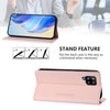 For Samsung Galaxy A42 5G / M42 RC01 Dual-Folded Magnetic Suction RFID Leather Phone Case(Pink)