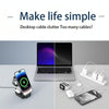 B-23 3 in 1 Foldable Magnetic Wireless Charger Phone Holder, Plug:EU Plug(Black)