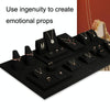 4.5x4.5x4cm Rectangular Ring Seat Black Microfiber Necklace Ring Jewelry Display Live Jewelry Prop Rack