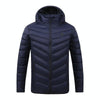 4 Zone Blue USB Winter Electric Heated Jacket Warm Thermal Jacket, Size: XL