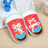 Kids Educational Tool Children Wooden Toys Toddler Lacing Shoes Early Education Teaching Kids, Random Color Delivery