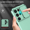 For Samsung Galaxy S25 Ultra 5G Stereoscopic Holder Sliding Camshield Phone Case(Light Green)