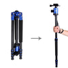 ZOMEI Z888 Portable Professional Travel Aluminium Tripod Monopod with Ball Head for Digital Camera(Blue)