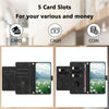 For iPhone 12 mini Tulips Embossed Leather Phone Case with Lanyard(Black)